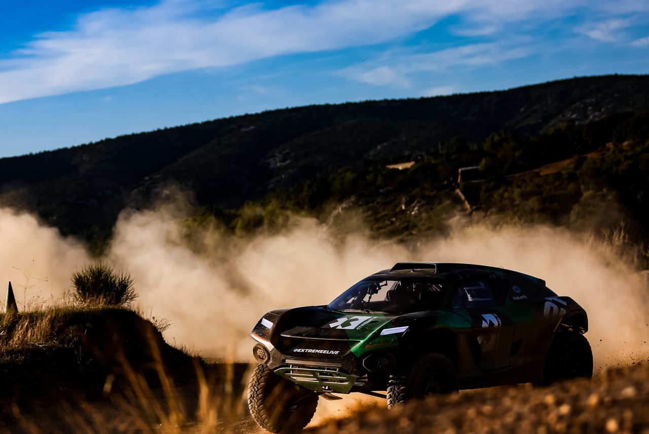 Extreme E car driving | Photographer: Shivraj Gohil| Event: Extreme E Testing October 2019| Location: Chateau De Lastours| Series: Extreme E| Country: France || Driver: Mikaela Ahlin-Kottulinsky| Car: Odyssey 21|